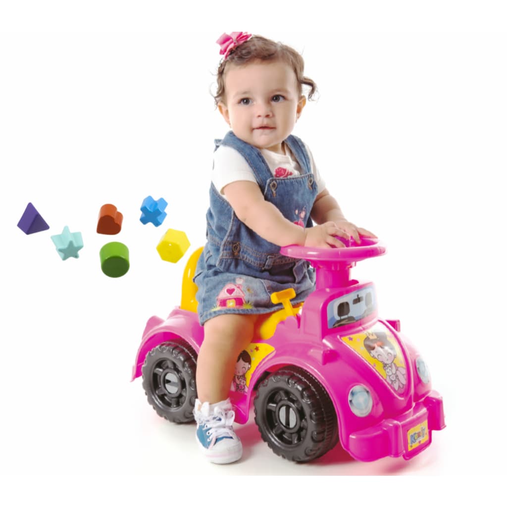 Quadriciclo Infantil Andador Rosa Princesa - O Maior Da Categoria - A Partir de 18 meses - Suporta 16kg -Motoca Triciclo