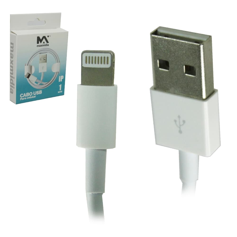 Cabo Adaptador USB x Lightning 2.1A 1 Metro
