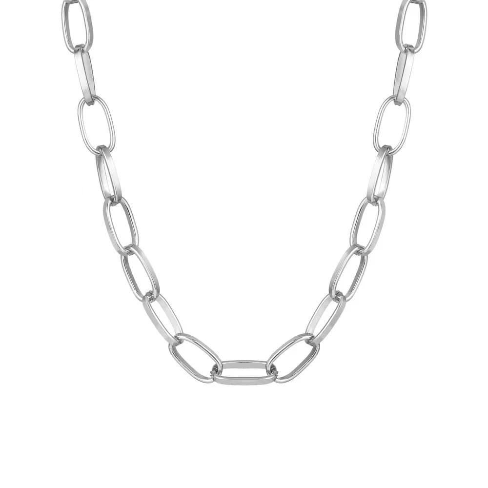 Colar Feminino Com Corrente Estilo Simples/Acessórios De Lembrança folheados a prata 925