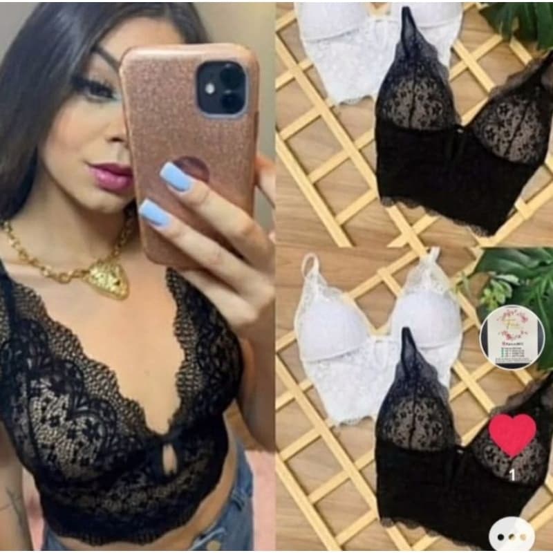 Cropped em renda