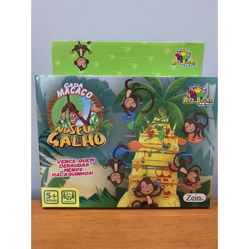 Jogo Pula Macaco Cada Macaco no seu galho - Jogo Infantil - Jogo Tabuleiro - Brinquedo Medio