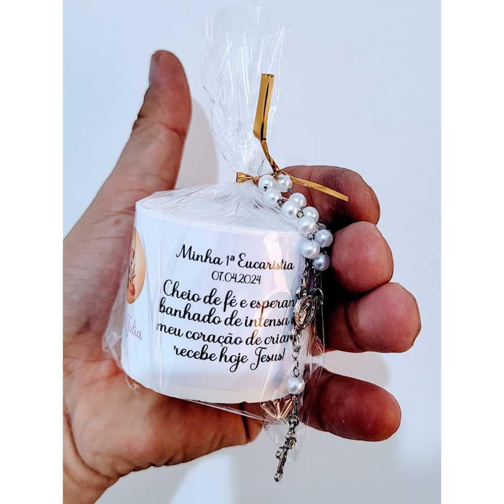 Kit 6 Velas  Personalizadas, primeira eucaristia