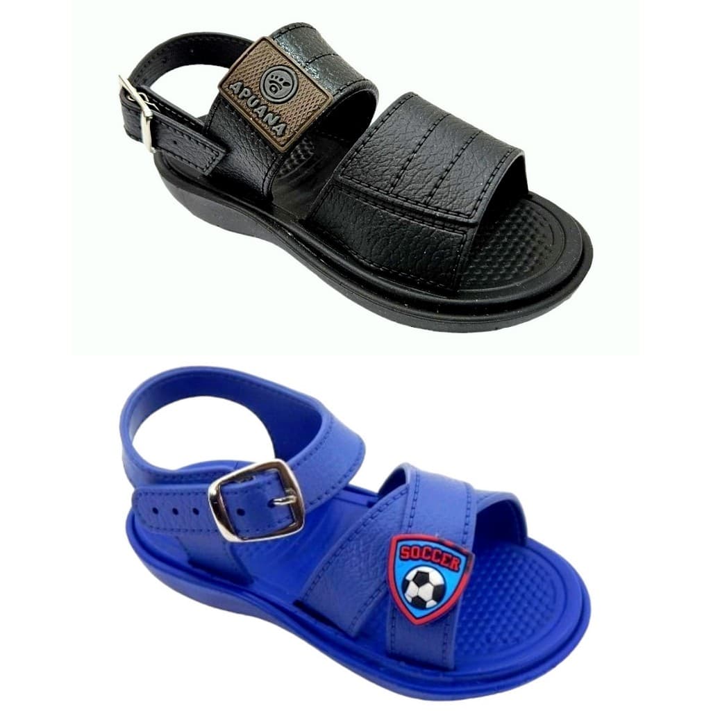 Kit 2 Pares Sandália Baby Menino Apuana + Sandália Baby Masculino Foot Chinelo Bebe