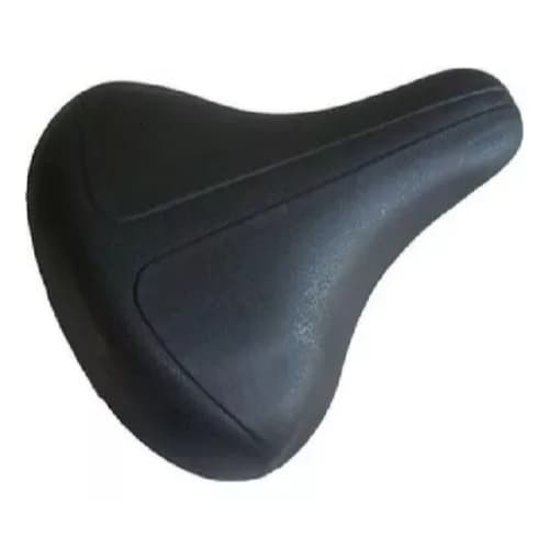 Selim Banco Barra Circular Preto Bike Monark Largo 2 Molas Bicicleta