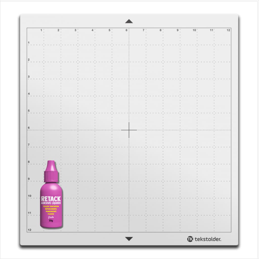 Super Kit com 2 Bases de Corte Silhouette Cameo 30x30 (com cola) + 1 Frasco Refil de Cola Retack