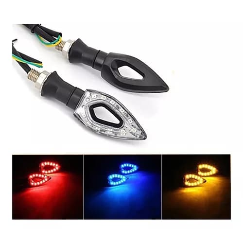 2 Par Pisca Seta Esportiva Moto LED CB 300 XRE Fazer CBX 250 Titan Universal