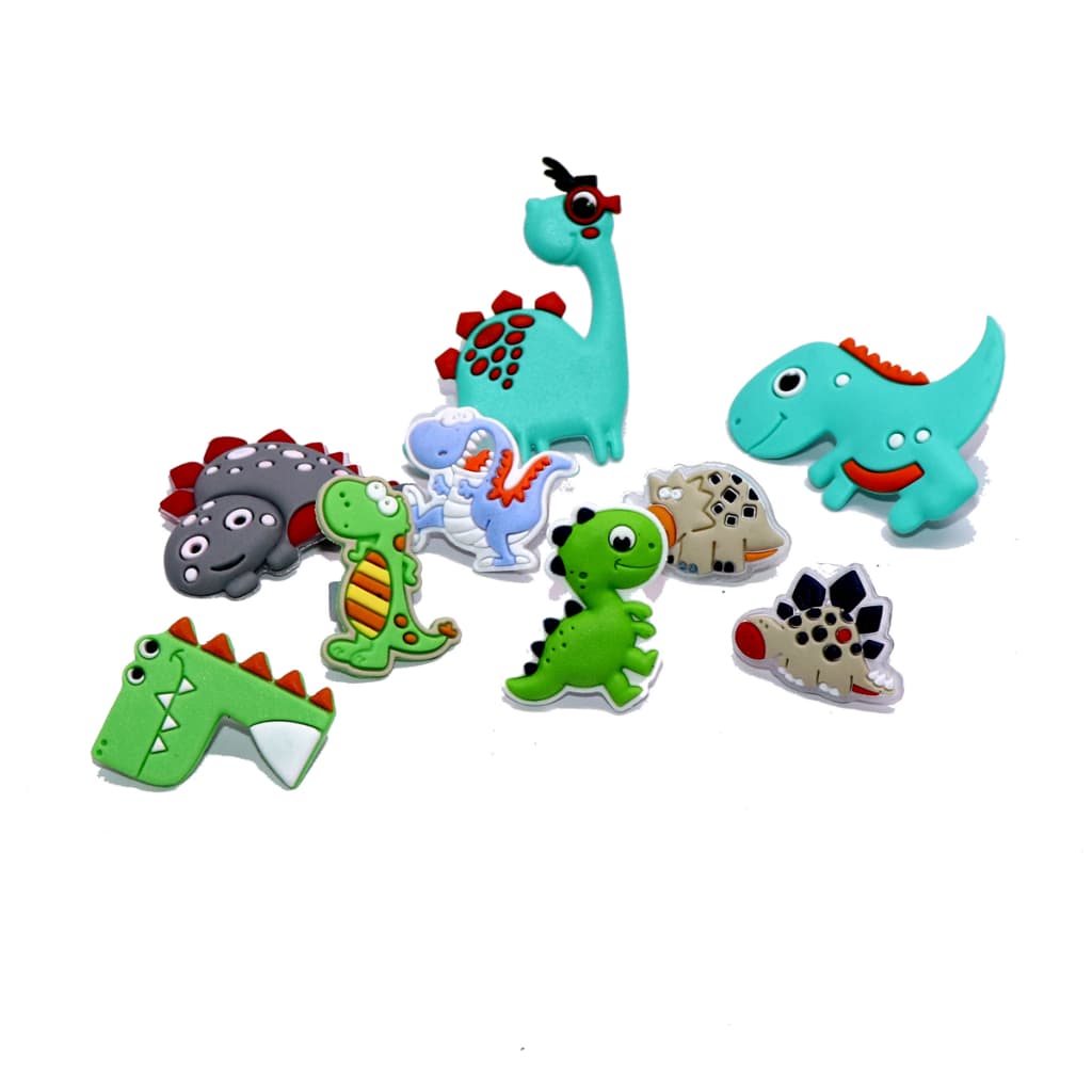 Ponteiras Dinossauros para Lápis Caneta ou Canudo 9 peças