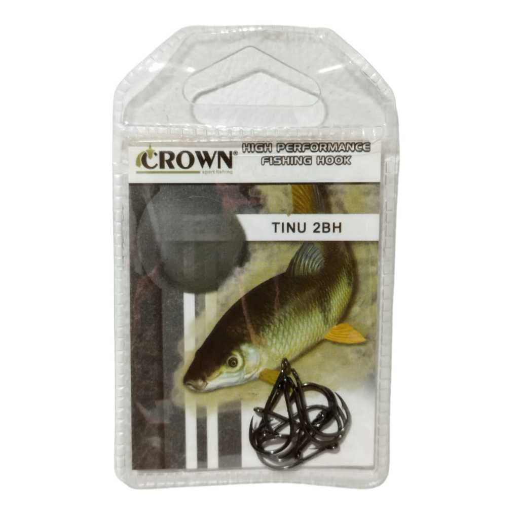 Anzol Pesca Tinu 2BH Crown Saint C/Farpas Nas Costas Vários Tamanhos 0.5 AO 12 Piau Piapara Pacu