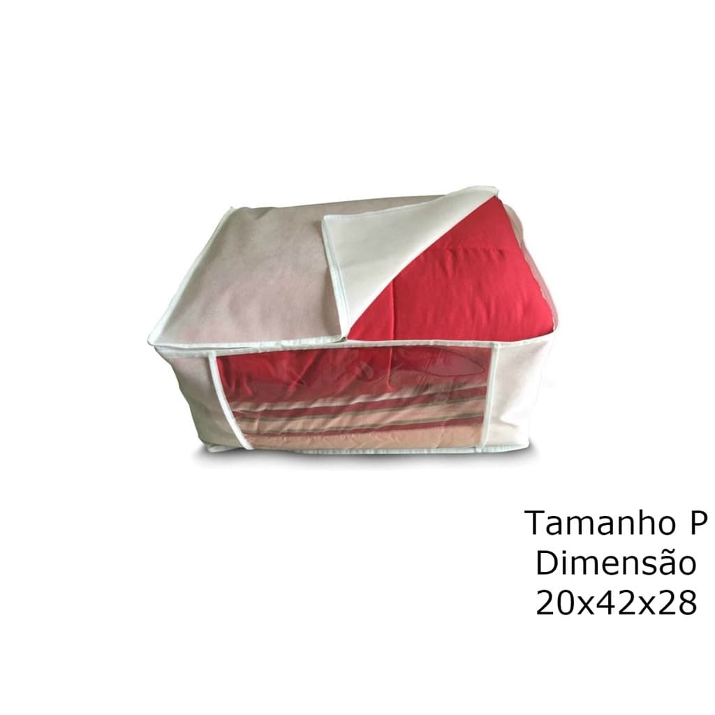 1 Capa Protetora Para Edredom Tamanho Pequeno Organizadora Limpeza Pó Multiuso TNT e PVC Cristal