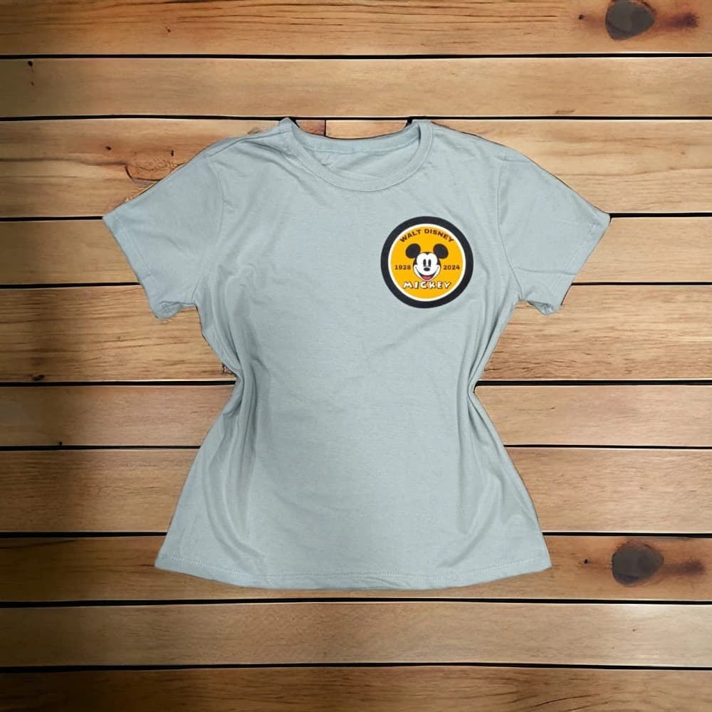 Camiseta Feminina T-Shirt Walt Disney Mickey - 1924 Á 2024 100% algodão