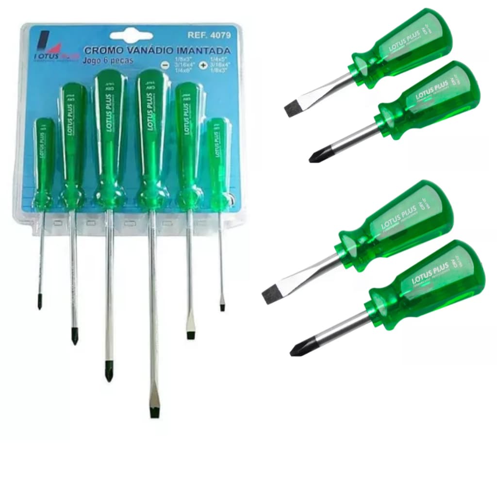 Chaves De Fenda/philips Lotus Pro 6pç/chave Toco Cotoco 4pçs CRV