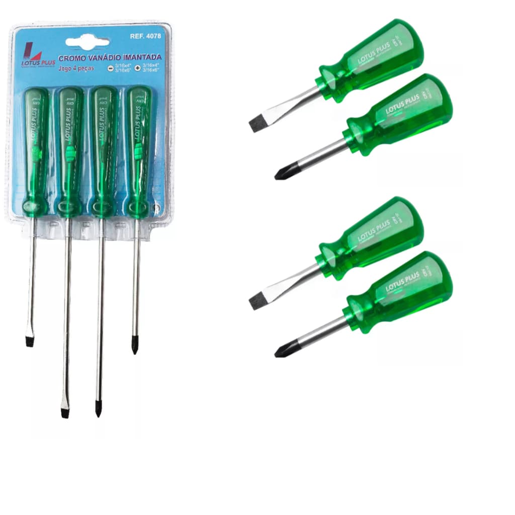 Chaves De Fenda/philips Lotus Pro 4pç/chave Toco Cotoco 4pçs