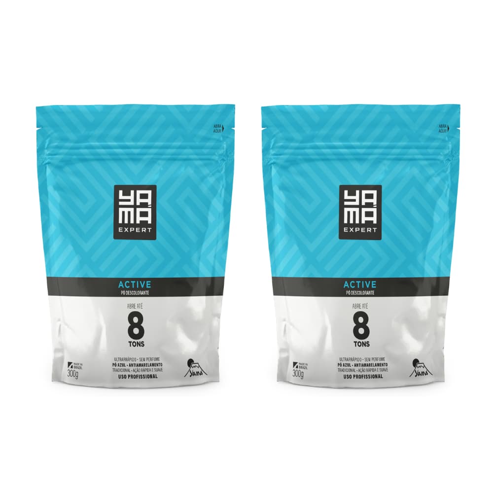 Kit C/2 Pó Descolorante Tradicional Active Refil  300g Yamá