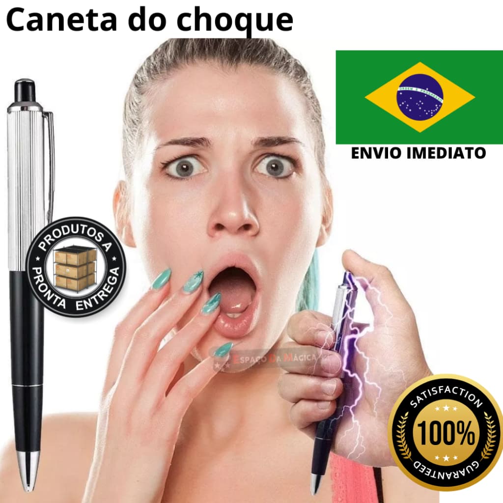 Caneta De Choque Brinquedo Pegadinha Pen Shocking Trolagem Shock Pen Engraçado