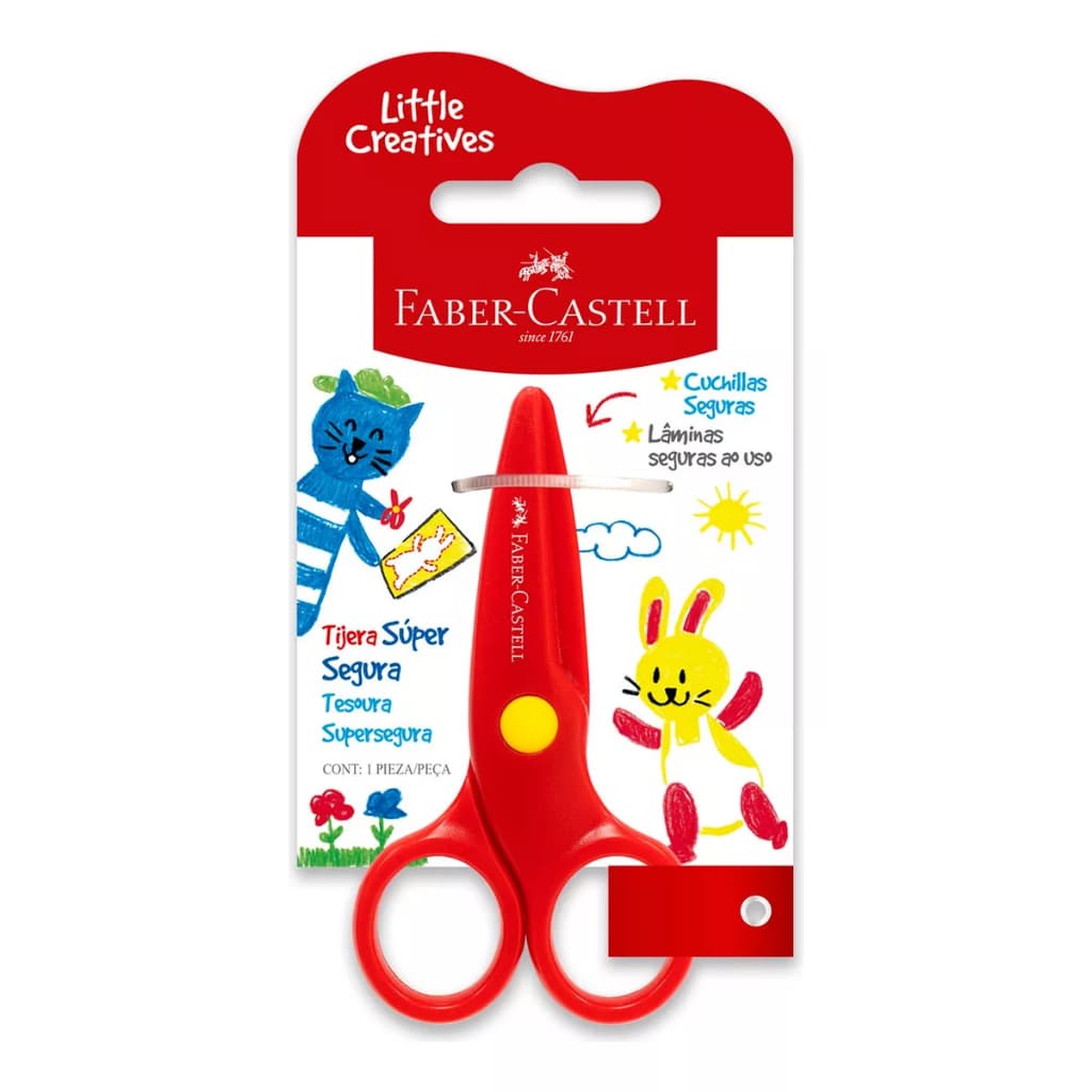Tesoura Escolar Super Segura Creatives - Faber Castell