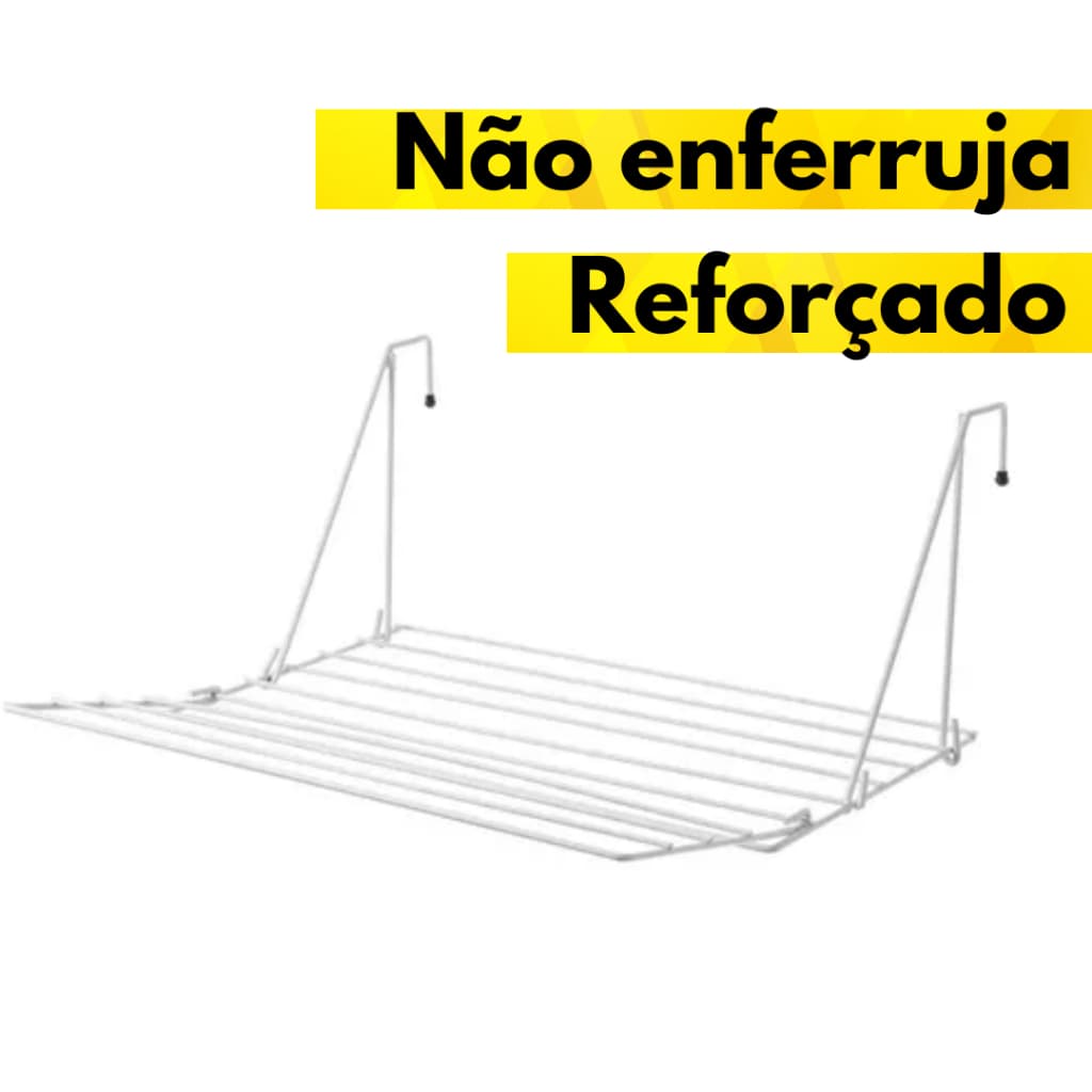 Varal Dobrável Portátil Apartamento Porta Janela Seca Roupas