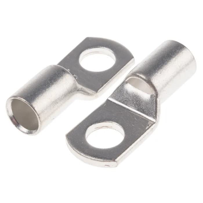 Kit Terminal Olhal Compressão 16mm Furo 6mm M6 SC16-6 Cobre Estanhado