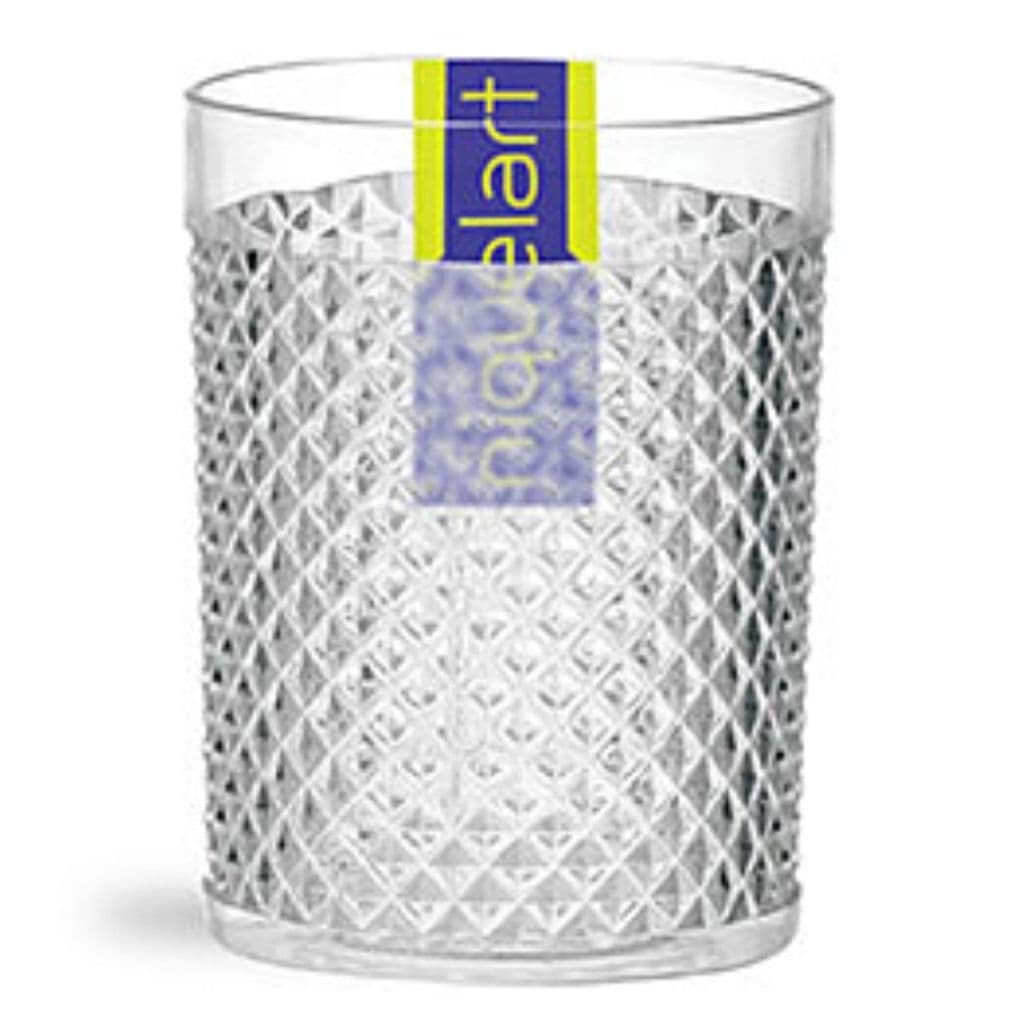 Copo Acrilico Branco 490ml Niquelart Linha Crystal Diamante 1 unidade