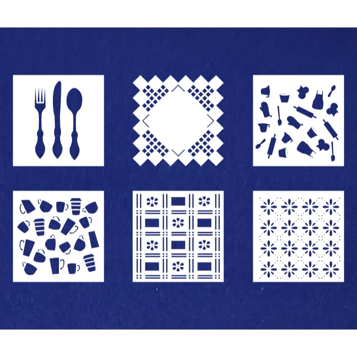 Stencil para Pintura Cozinha 14x14cm