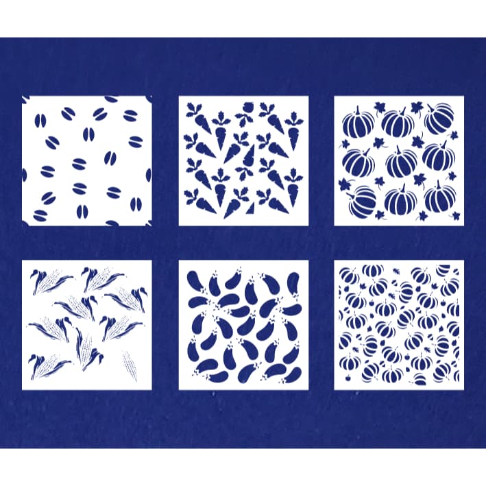 Stencil Para Pintura Legumes 14x14cm