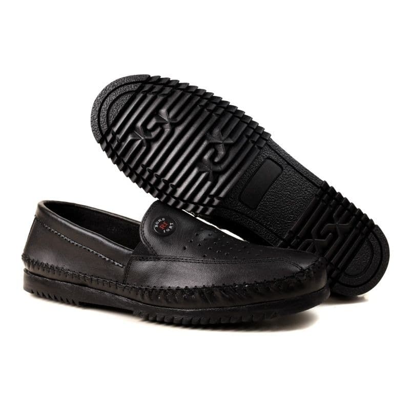 Mocassim Masculino Em Couro Leve e Confortável