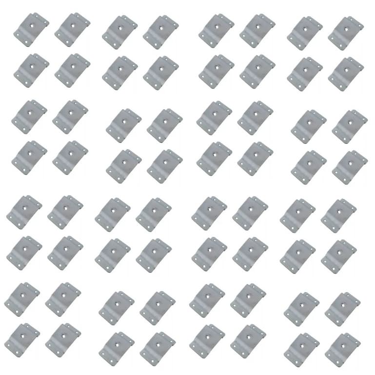 Kit 150 UN Chapa inclinada Fixação Base Metal Aço para Inclinação Pé de Poltrona Puff Rosca 5/16 - ENVIA BRASIL