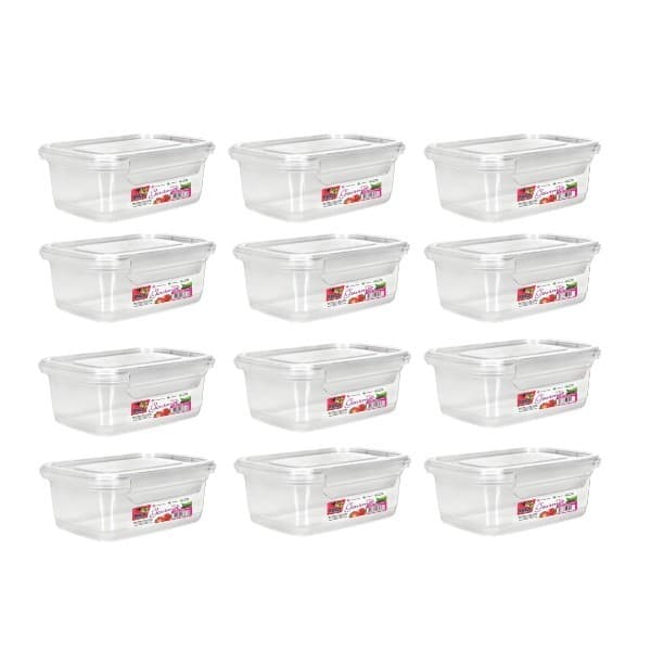 Kit Marmitas Fitness 750ml Para Freezer E Microondas Potes Plásticos com Trava Grande Cozinha Organizar Alimentos