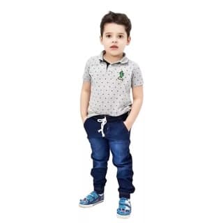 Calça Jeans Jogger Infantil Juvenil . Veste Do 2 Ao 16