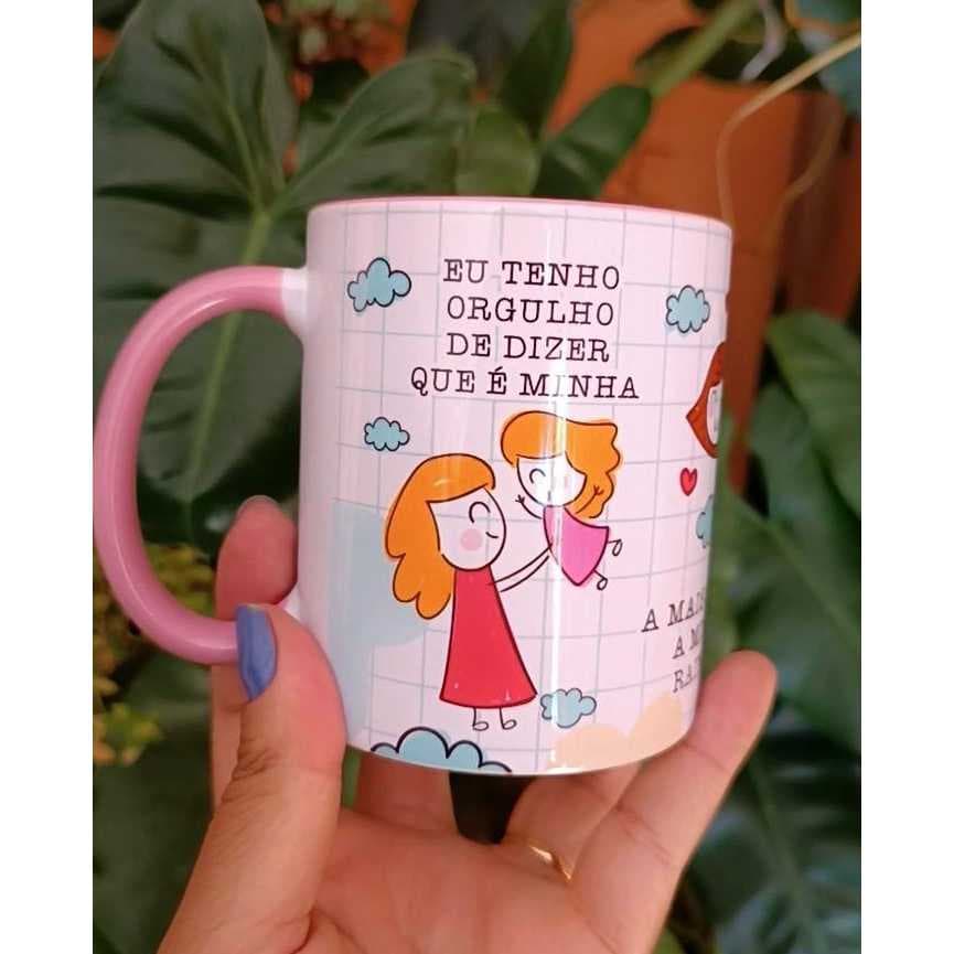 Caneca Personalizada de Porcelana Mãe - Minha Rainha