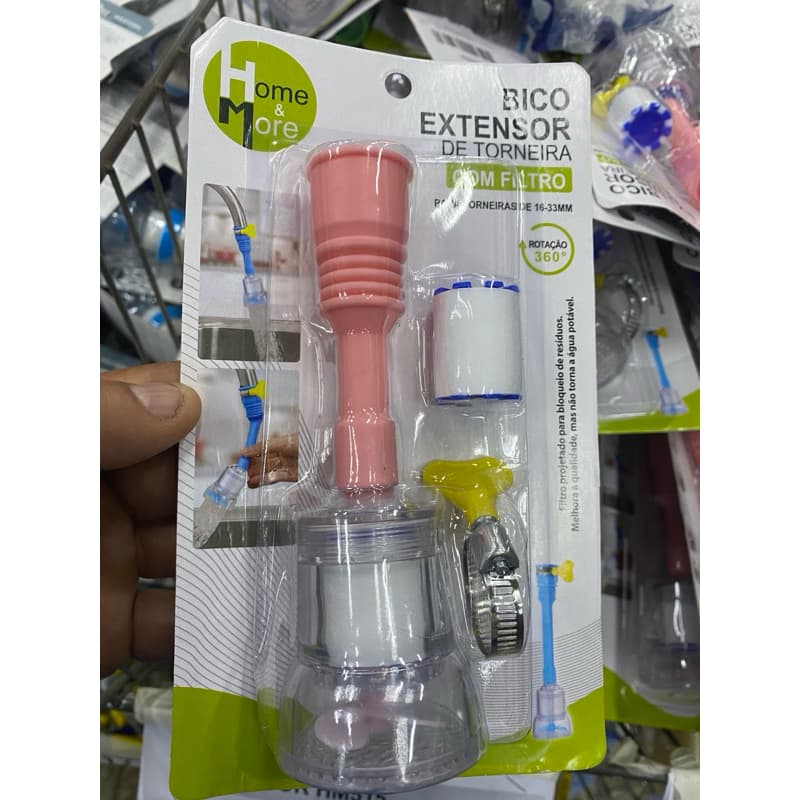 bico extensor de torneira com filtro Torneira Bico Extensor Flexível De Pia Adaptador Chuveirinho 360º Chuveirinho Economiza Agua Promoção com 1 filtro reserva