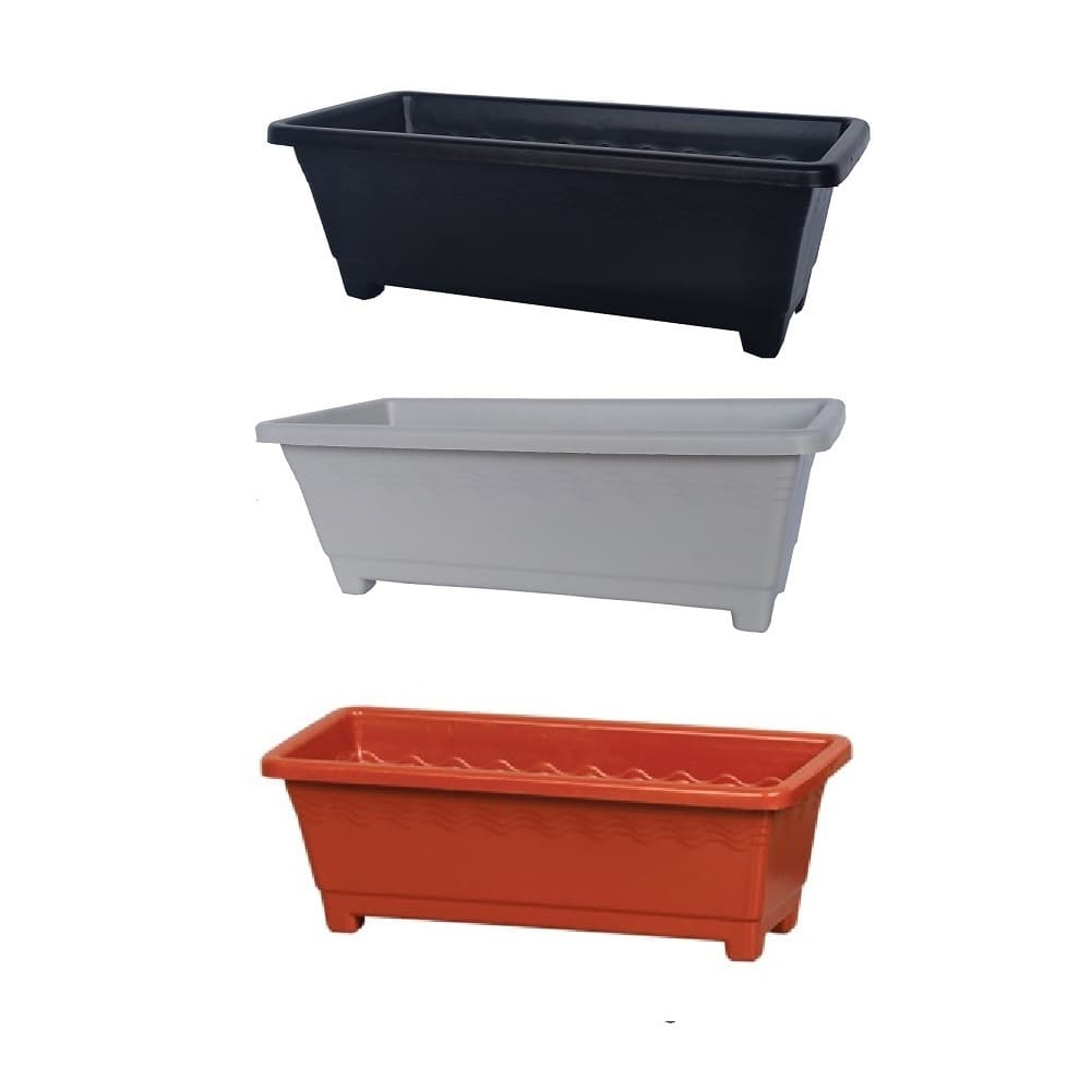 Kit 6 Vasos Jardineira Floreira Plástico 35 Cm 3,5 L