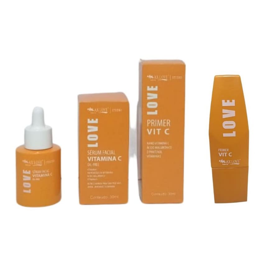 Kit 1 Primer Vitamina C 1 Serum Facial Vitamina C Max Love