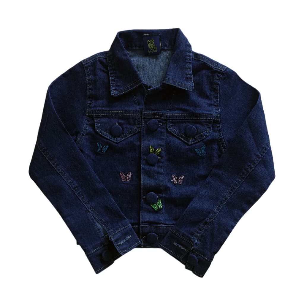 Jaqueta Boiadeira Feminina Infantil 2 A 8 Anos - Casaco Jeans Bloguerinha