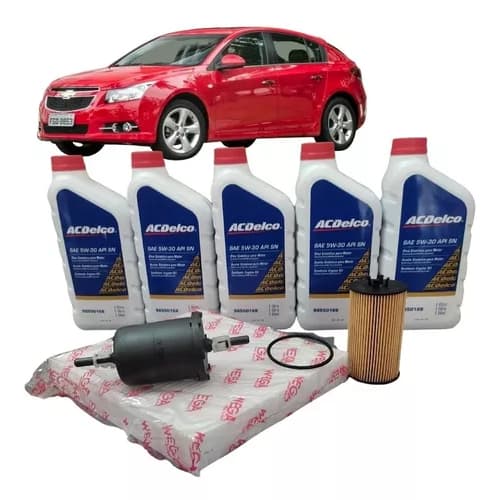 Kit Troca Óleo - NOVO Ac Delco 5W30 Sintétco GM Cruze 1.8 2012 até 2016