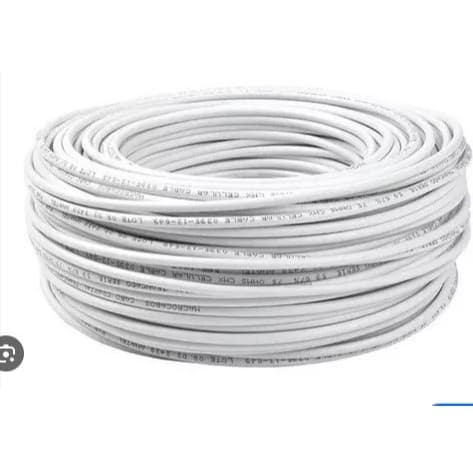 Cabo Coaxial Rg59 60% 100m Branco Antena Tv Digital Century