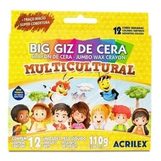 Big Giz de Cera Multicultural 12un Acrilex