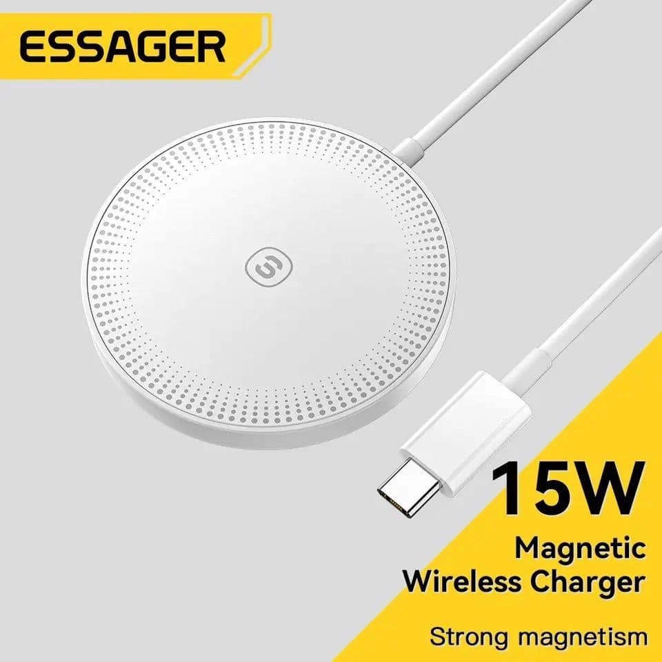 Carregador sem fio por Indução 15w Turbo carga rápida IPhone, Xiaomi, Motorola, Samsung Essager