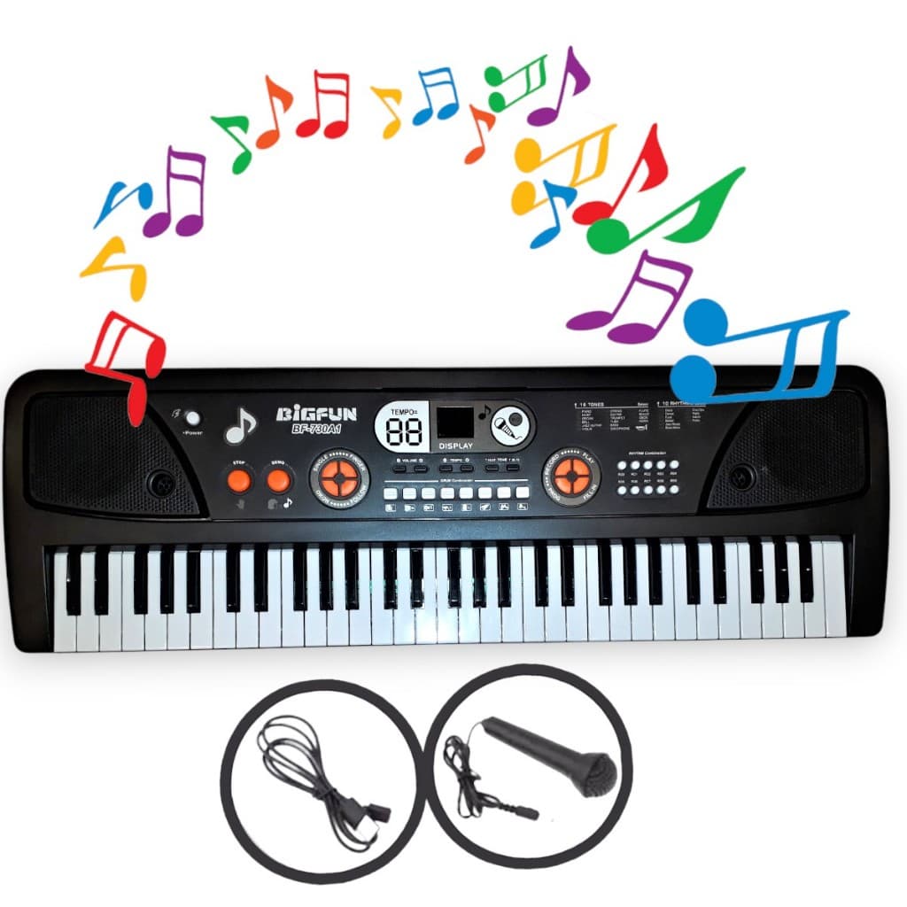 Teclado Eletrônico Órgão 61 Teclas Bf-730A1 Musical Profissional/Iniciantes Alta Qualidade