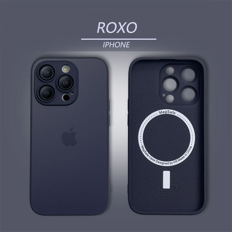 Capa Capinha Roxo Capinha De Vidro Temperado com Magsafe AG glass iPhone