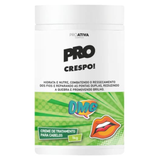 Creme Nutrição Cabelo Crespo 1KG PRO CRESPO Ant Frizz  Máscara tratamento capilar umectação  hidratação