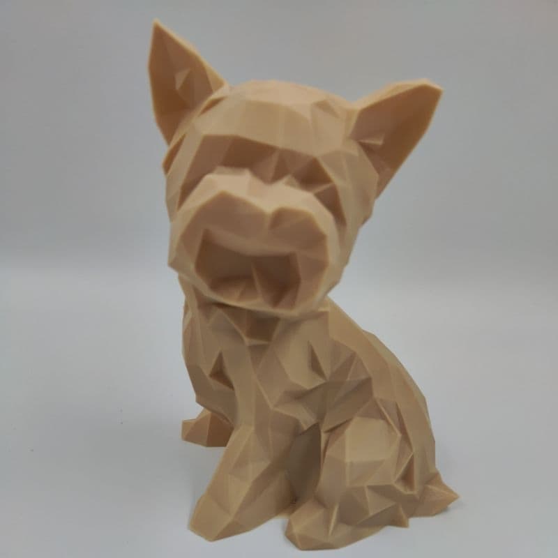 Enfeite cachorro Estátua yorkshire - Geométrica Low Poly Impressão 3D Decoração Interior