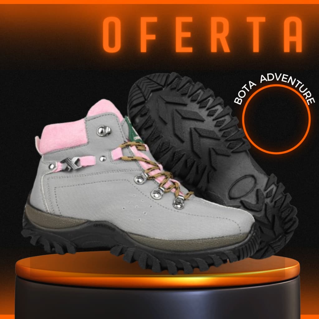 Bota Adventure Feminina em Lona Confortável Promoção Enquanto Durar O Estoque