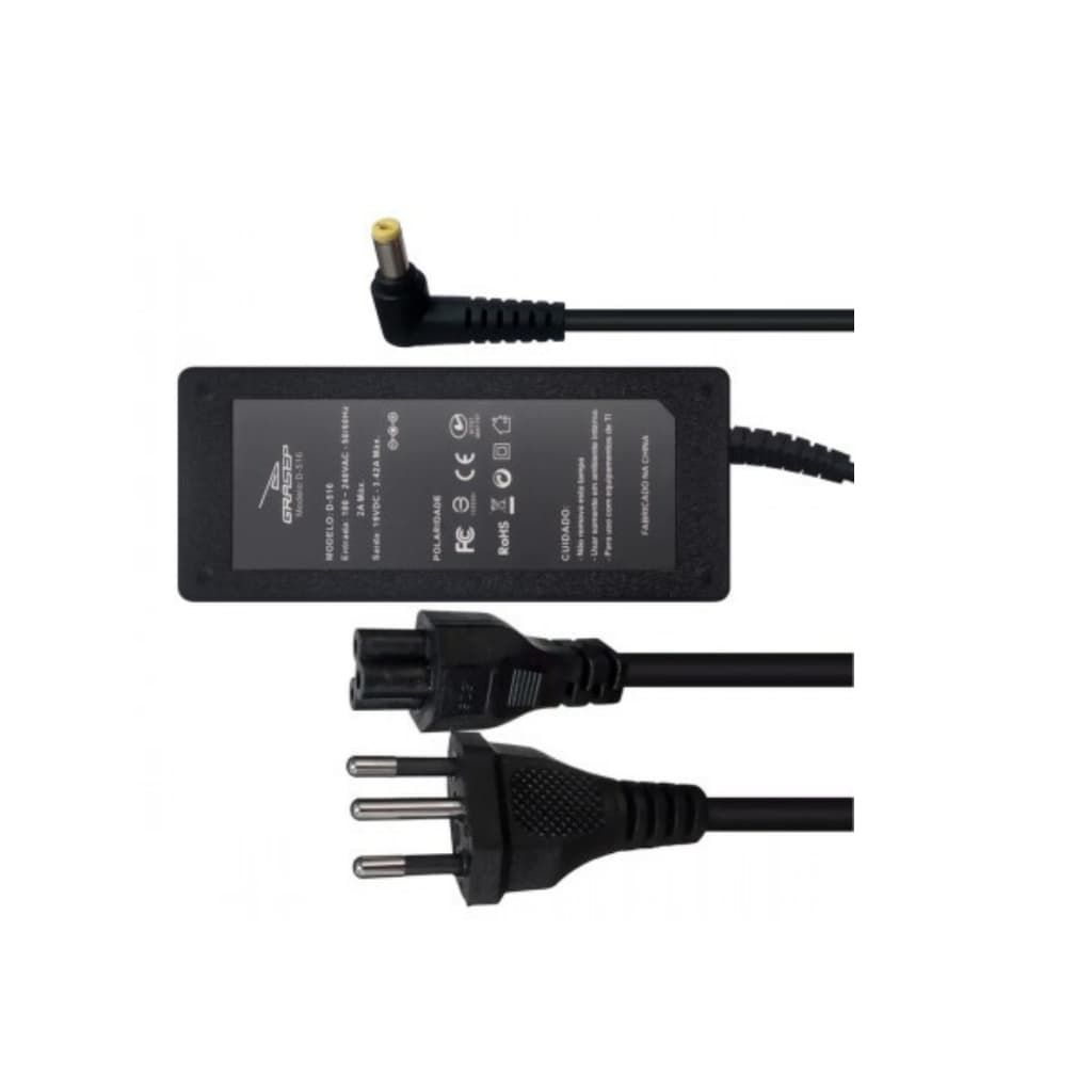 Fonte Carregador Notebook Compatível Acer Aspire A315-51 A315-53 V3-471G A515-51G-58VG  4736z 5750 5733 Es1-572-373p