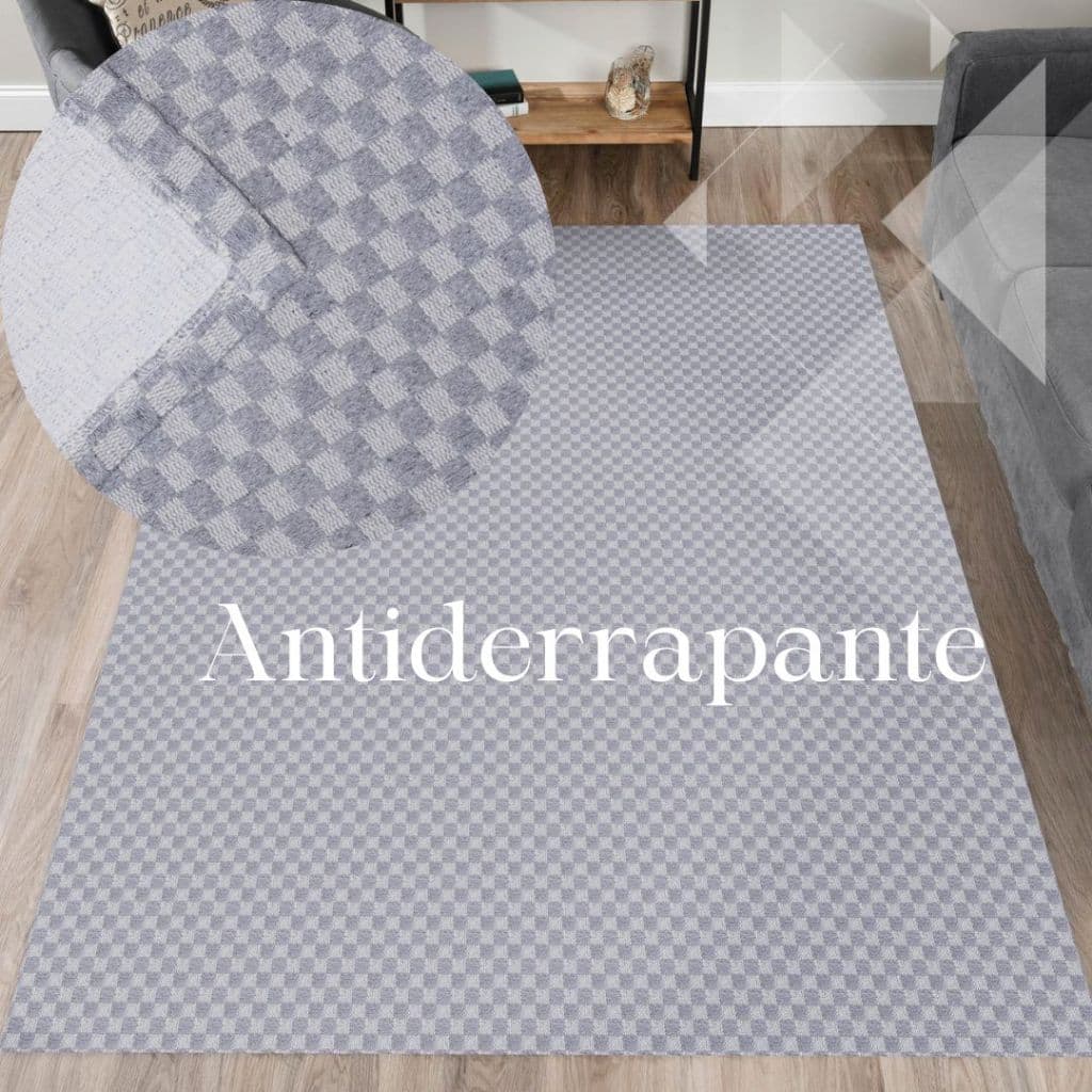 Tapete Sala Quarto Antiderrapante 1,40x1,40 Algodão Dama