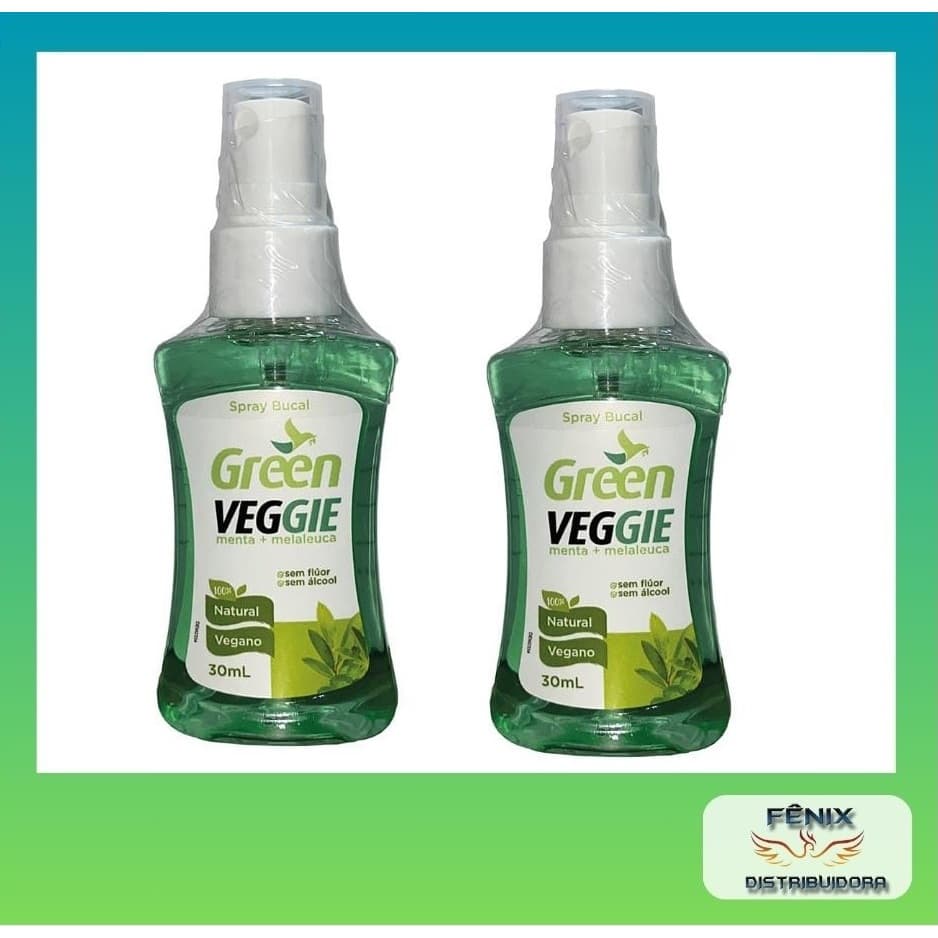 SPRAY BUCAL ORIGINAL GREEN VEGGIE MENTA E MELALEUCA 30 ML,  (VEGANO) - MENTA - PRODUTO NATURAL