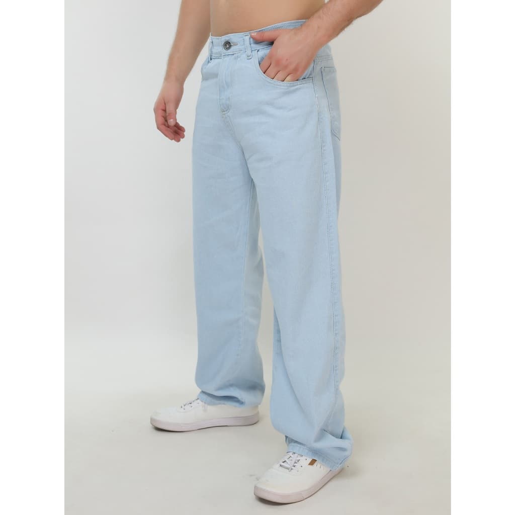 Calça jeans Bag Balão  masculino Estilo Skate, Perna Larga