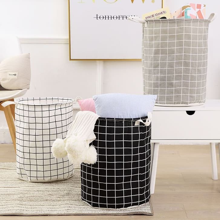 CESTO ORGANIZADOR DE ROUPA PROVA D'ÁGUA DOBRAVEL PAPA  ROUPA SUJA BRINQUEDOS MULTIUSO
