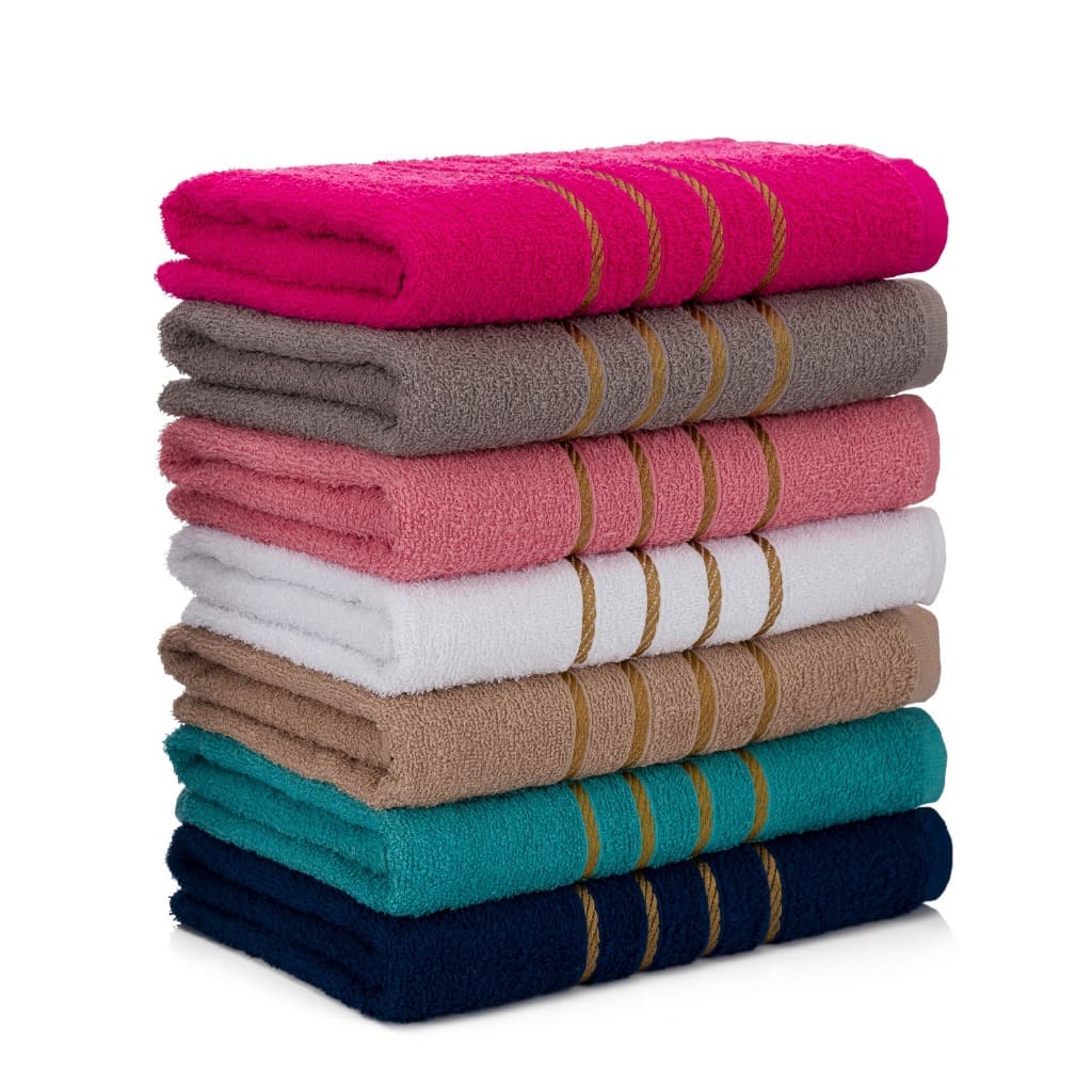 Kits de Toalhas de Banho 100% Algodão 70x130cm Super Estilo Dourado Sortido - Escolha sua Quantidade