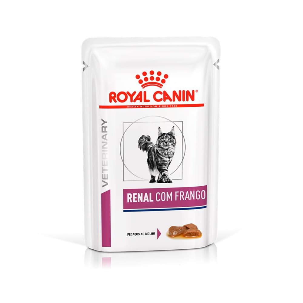 Ração Úmida Royal Canin Sachê Veterinary Diet Renal para Gatos com Insuficiência Renal - 85 g