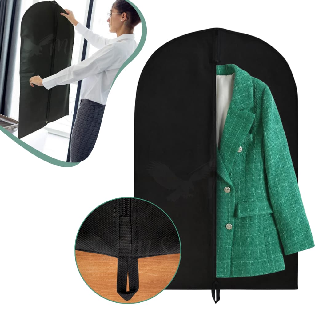 Kit 5 Capas Roupas Protetora Terno E Vestido Roupa Com Zíper Tnt 60X100 CM